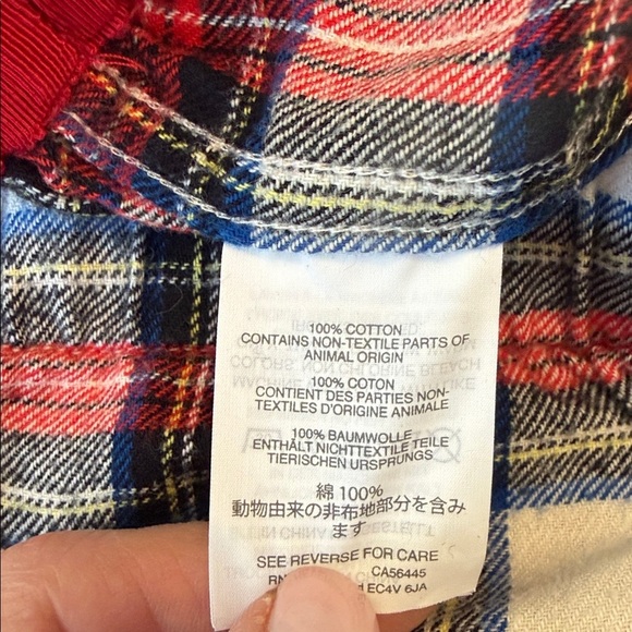 J. Crew 100% Cotton Red and Blue Plaid Pajama Pants, Small, Like New - Picture 7 of 7